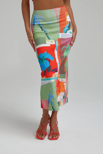 MIDI SKIRT - ROYAL MONTAGE