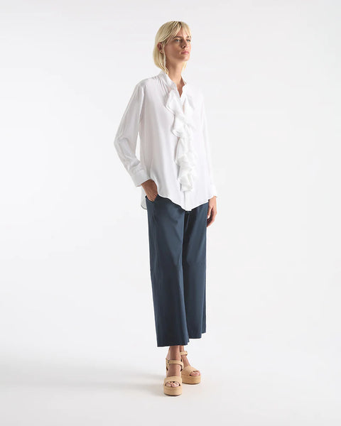 TRELLIS SHIRT- WHITE