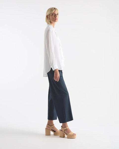 TRELLIS SHIRT- WHITE