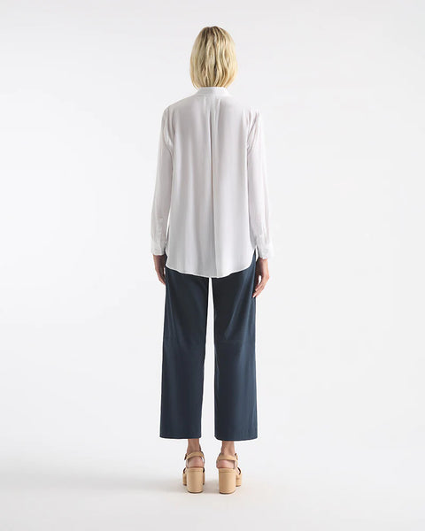 TRELLIS SHIRT- WHITE