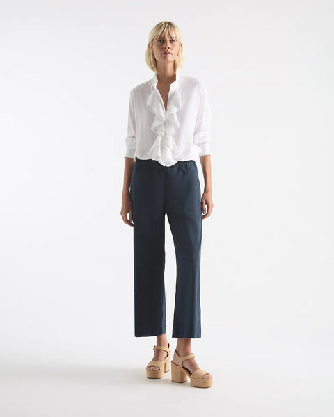 TRELLIS SHIRT- WHITE