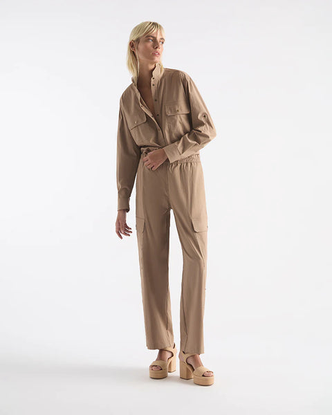 STUD CARGO SHIRT- DUNE