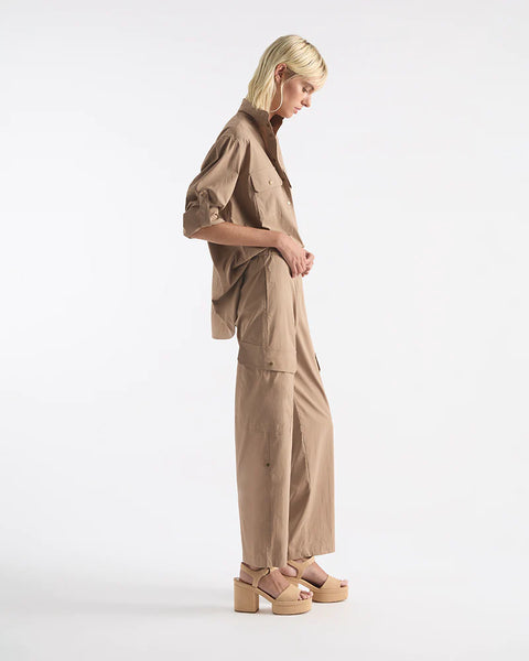 STUD CARGO SHIRT- DUNE