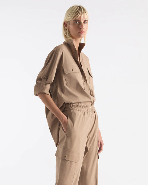 STUD CARGO SHIRT- DUNE