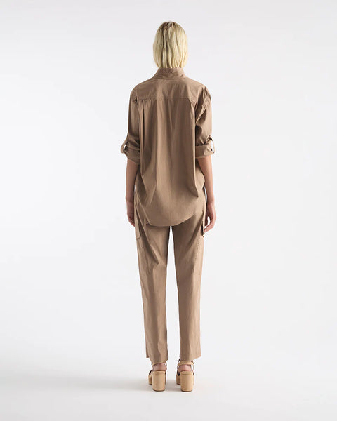 STUD CARGO SHIRT- DUNE