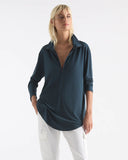 ZIP FRONT SWEATER- FRENCH NAVY