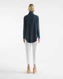 ZIP FRONT SWEATER- FRENCH NAVY