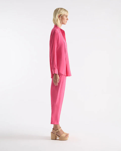 DUO PLEAT SHIRT- WHITE