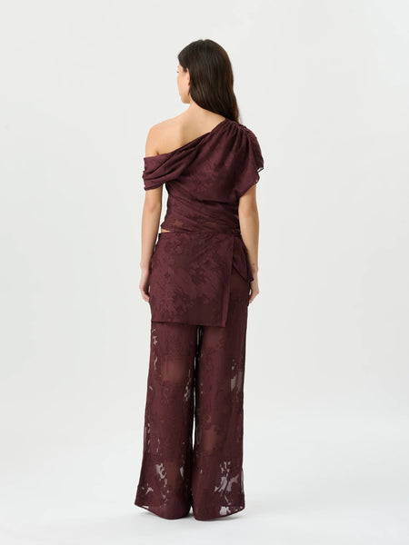 Marcel Top- Mulberry Jacquard