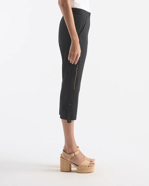 CROPPED ZIP CARGO- FRENCH NAVY