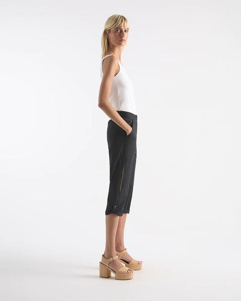 CROPPED ZIP CARGO- FRENCH NAVY