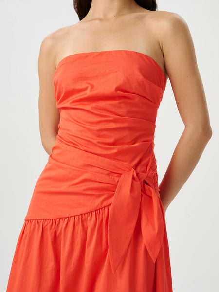 Rene Tie Dress- Poppy