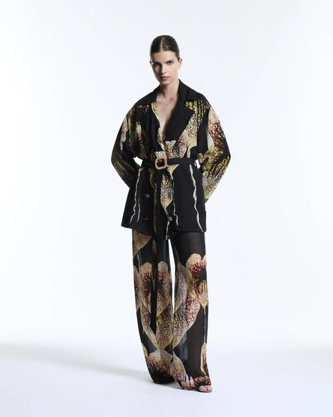 ARISTOLOCHIA ORGANZA WIDE LEG PANTS