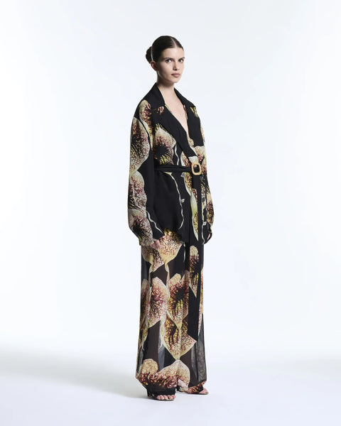 ARISTOLOCHIA ORGANZA WIDE LEG PANTS