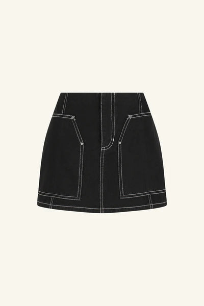 Mercer Patch Pocket Mini Skirt - Black