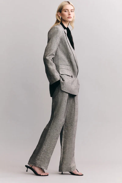 Elliot Double Waist Band Pant - Concrete