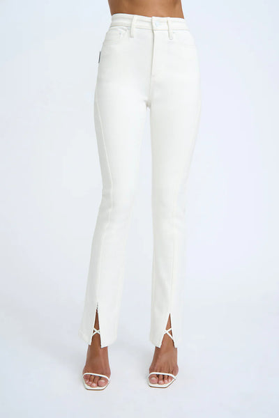 TWIST SPLIT SKINNY JEAN - WHITE
