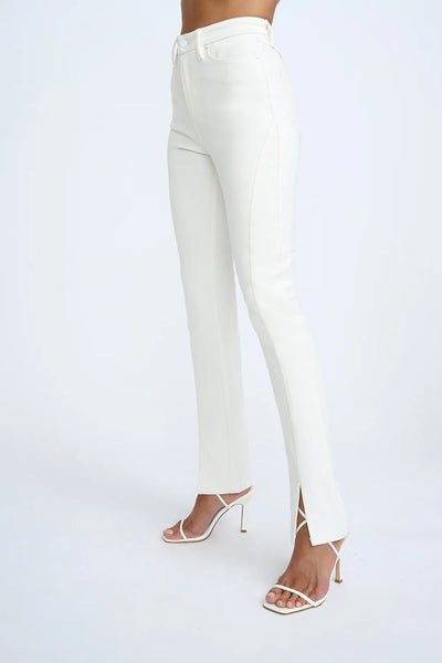 TWIST SPLIT SKINNY JEAN - WHITE