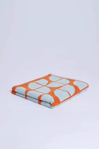 Chelsea Bath Sheet Arctic + Tangerine
