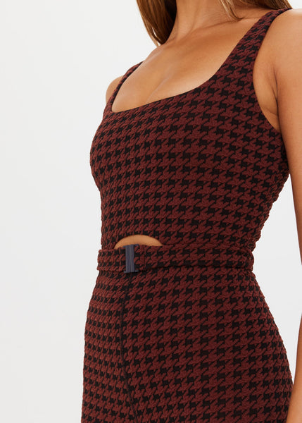 HOUNDSTOOTH FARRAH CATSUIT