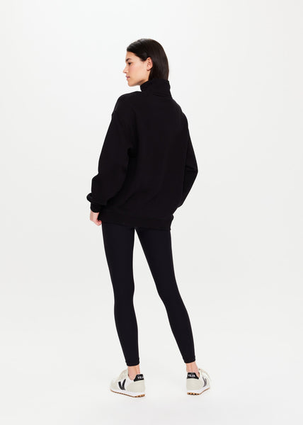JEROME HALF ZIP CREW- BLACK