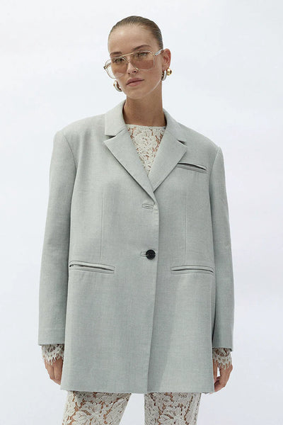 Zanzi Lace Pants in Grey