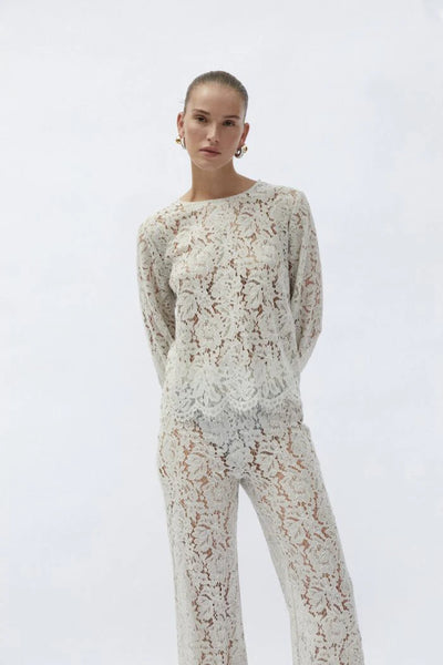 Zanzi Lace Pants in Grey