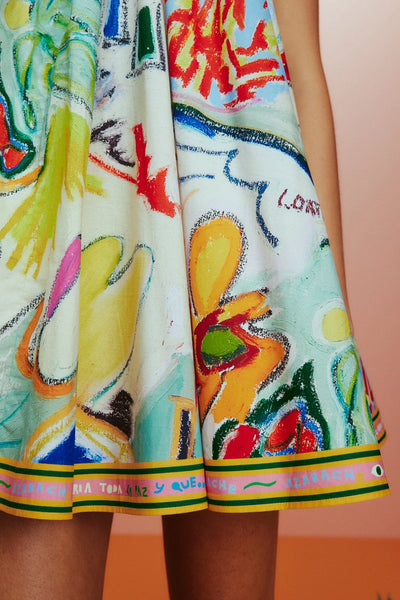 PREORDER- LA CHARRASCA HALTER MINI DRESS