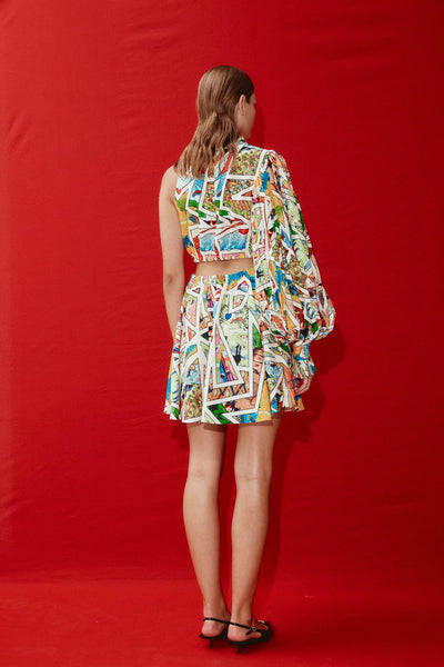 STAR MAN PLEATED MINI DRESS