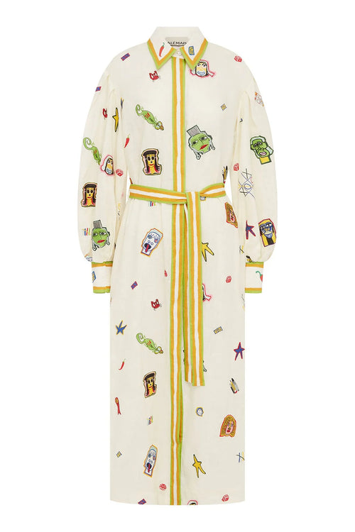PREORDER- CHECKERS EMBROIDERED SHIRTDRESS