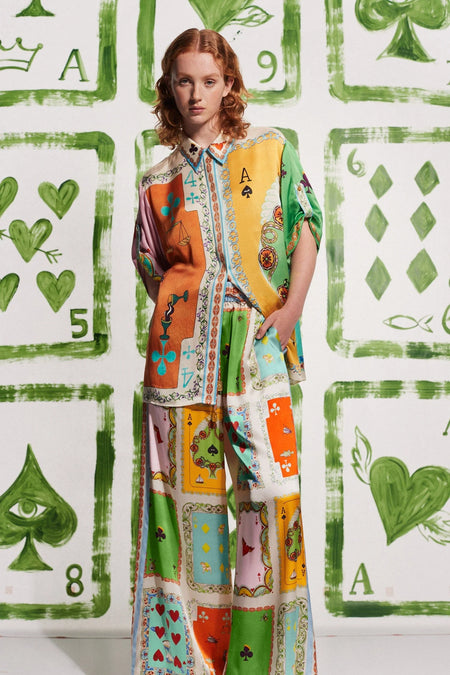 BIAS CUT PANTS ALABASTER