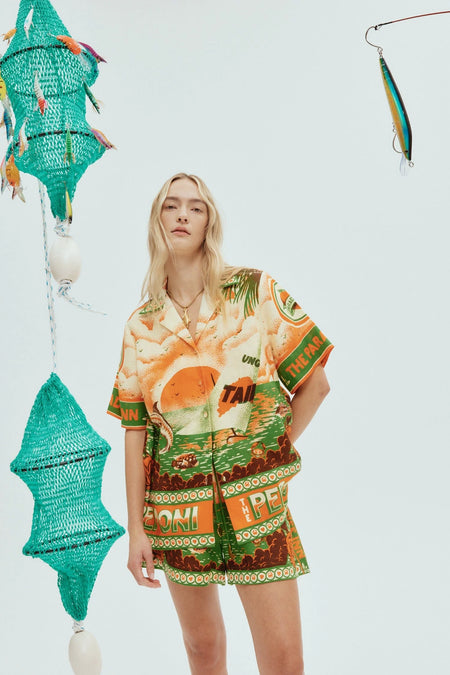 PARADISO SILK MIDI DRESS