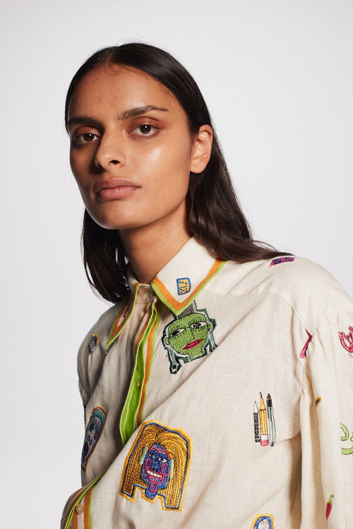 PREORDER- CHECKERS EMBROIDERED SHIRT