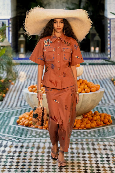 PREORDER- DUSTY EMBROIDERED FITTED SHIRT