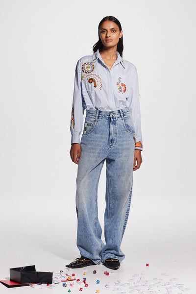 STRIKE PATCHWORK STRIPE SHIRT