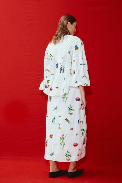 ATTICUS EMBROIDERED SKIRT