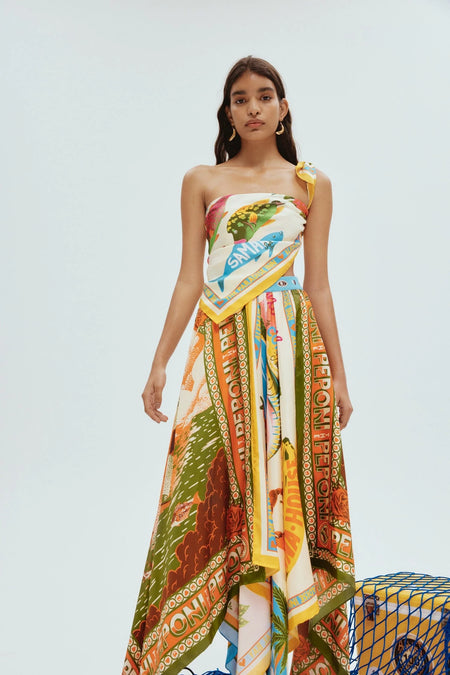 PARADISO SILK MIDI DRESS