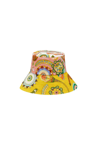 PINBALL LINEN BUCKET HAT