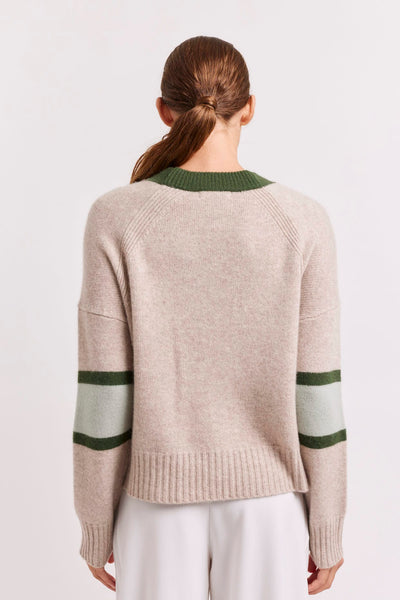 ADDISON CASHMERE CARDI IN LIGHTWEIGHT BEIGE