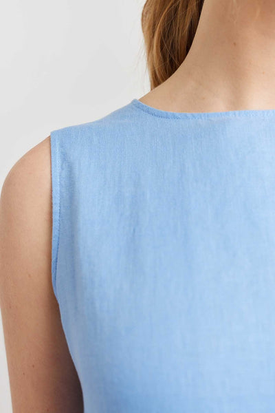 MONTI LINEN DRESS IN BLUEBELL
