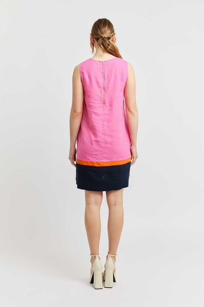 MONTI LINEN DRESS IN LIPSTICK