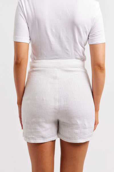 CLIO LINEN SHORT IN WHITE