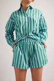RAGAZZA POPLIN SHORT IN BLUE PARASOL STRIPE