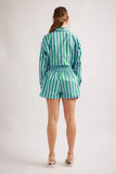 RAGAZZA POPLIN SHORT IN BLUE PARASOL STRIPE