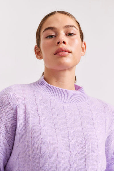 COLBIE CASHMERE SWEATER IN LAVENDER