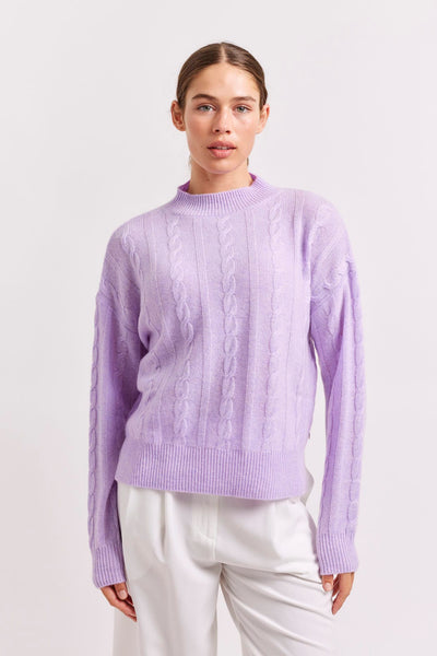 COLBIE CASHMERE SWEATER IN LAVENDER