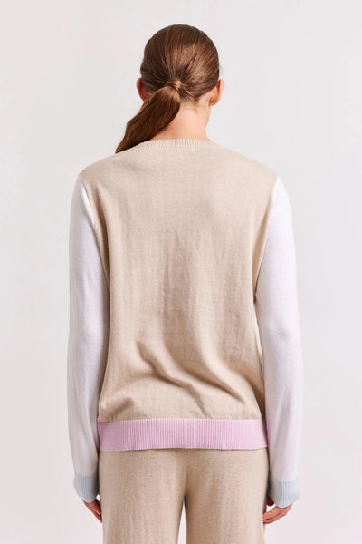 ETON COTTON CASHMERE SWEATER IN VELLUM
