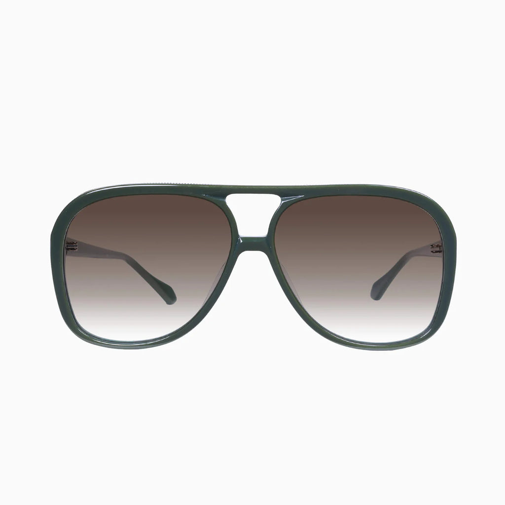 Bang- Army Green w. Gold Metal / Brown Gradient Lens