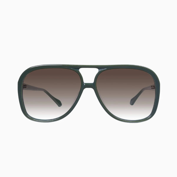 Bang- Army Green w. Gold Metal / Brown Gradient Lens