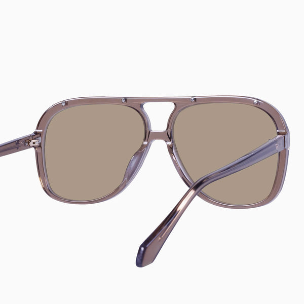 Bang- Transparent Mocha w. Rose Gold Metal Trim